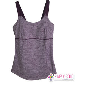Lululemon Athletica Women's Tank Tops Active Strength Scoop Neck Shelf Bra Sz 6‎